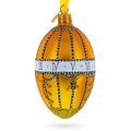 1899 Bouquet of Lilies Clock Royal Egg Glass Ornament 4 Inches in Gold color Oval