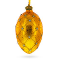 1897 Coronation Royal Egg Glass Ornament 4 Inches in Gold color Oval