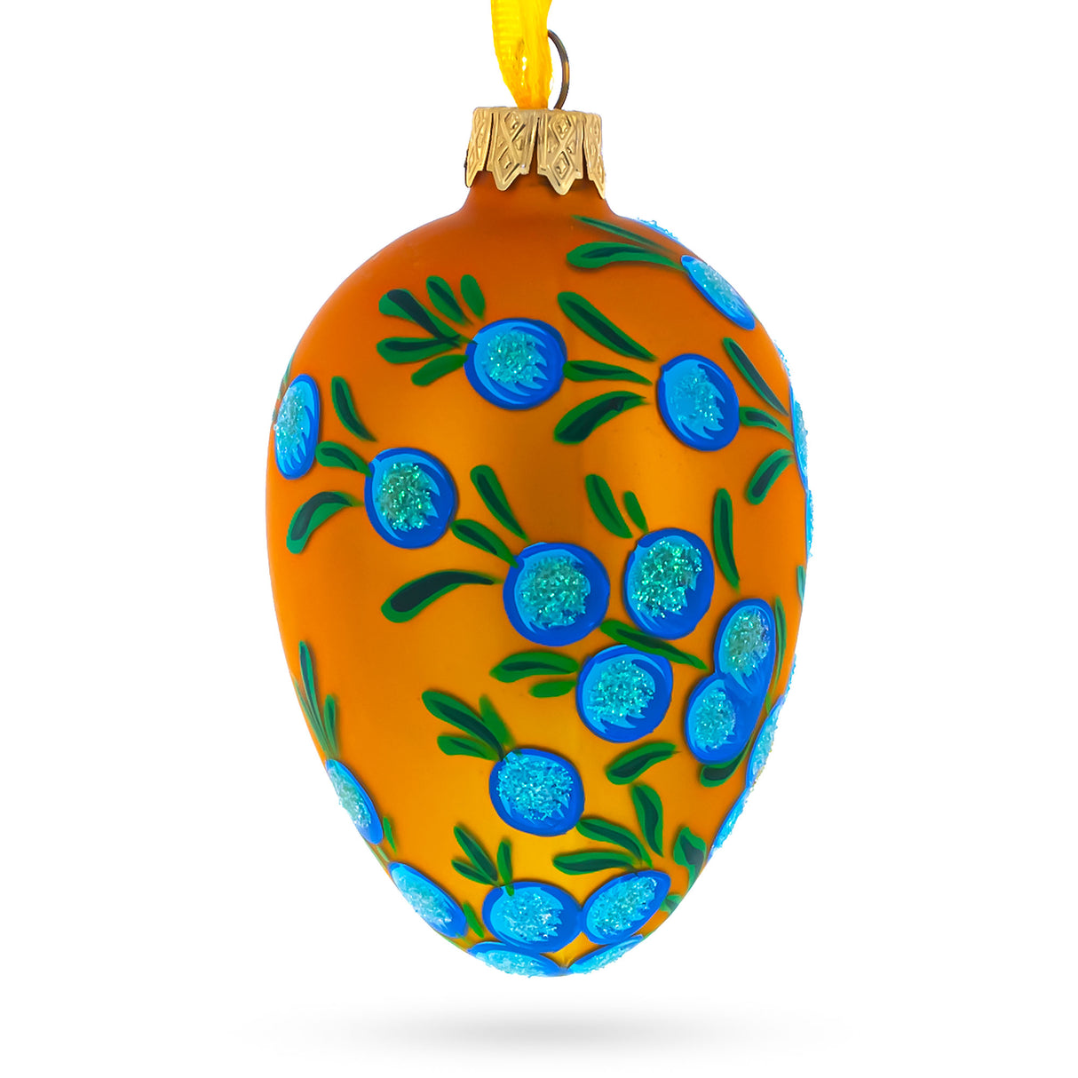 Buy Christmas Ornaments > Glass > Egg > Flowers by BestPysanky Online Gift Ship