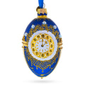1900 Cockerel Royal Egg Glass Ornament 4 Inches in Blue color Oval