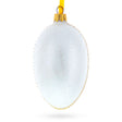 1913 Noble Ice Royal Egg Glass Ornament 4 Inches in White color, Oval shape