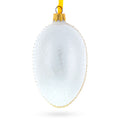 1913 Noble Ice Royal Egg Glass Ornament 4 Inches in White color Oval