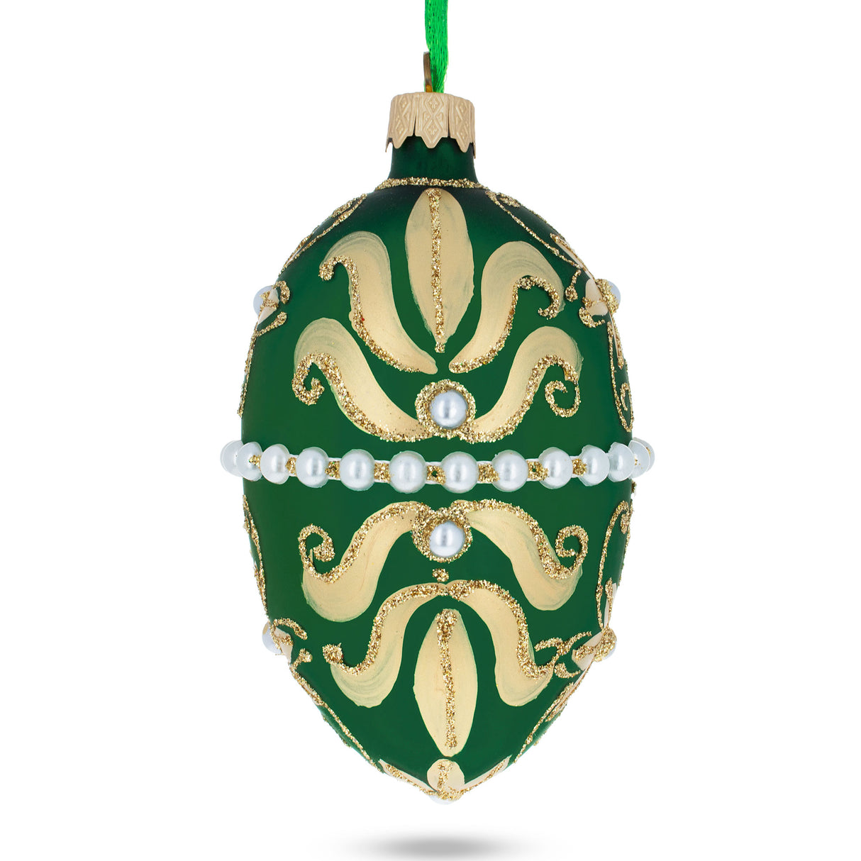 Buy Christmas Ornaments > Glass > Egg > Flowers by BestPysanky Online Gift Ship