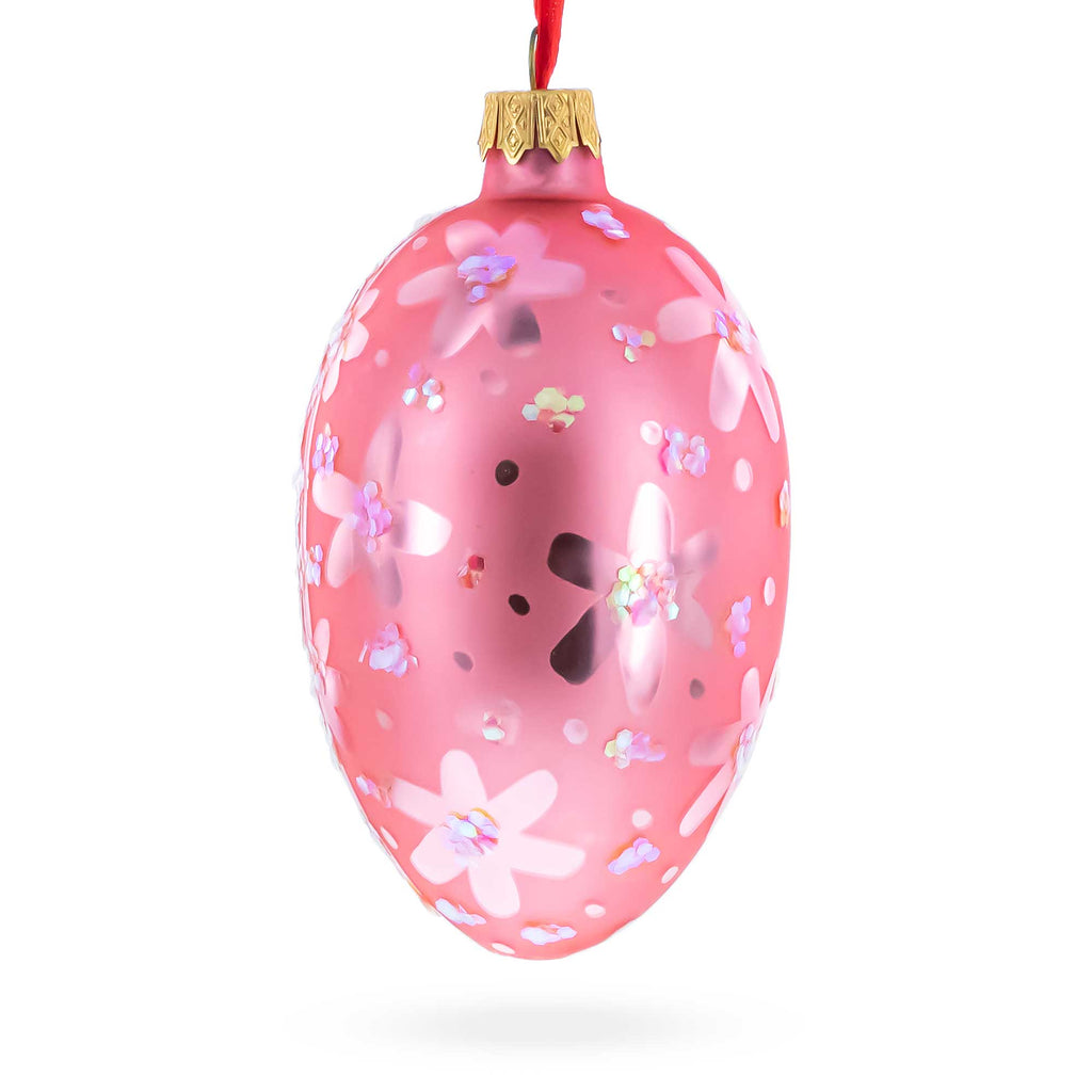 Buy Christmas Ornaments Glass Egg Flowers by BestPysanky Online Gift Ship