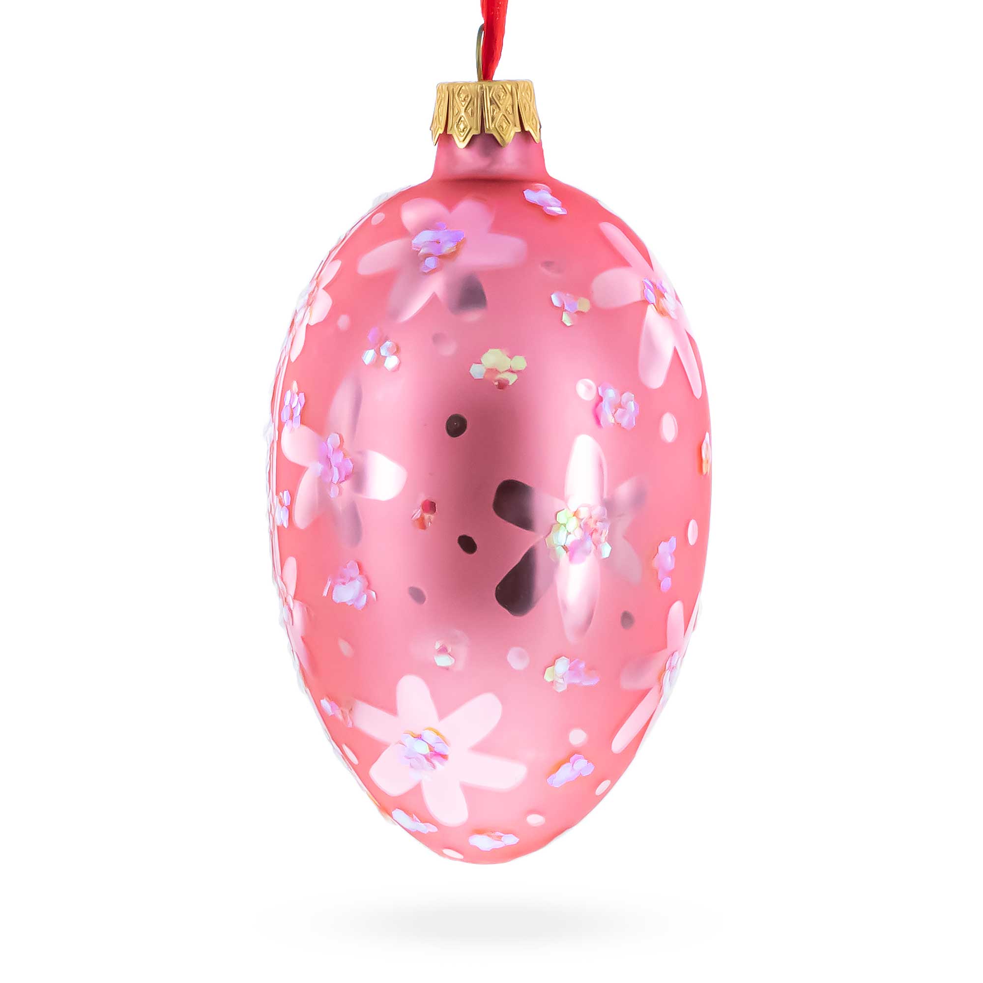 Buy Christmas Ornaments Glass Egg Flowers by BestPysanky Online Gift Ship