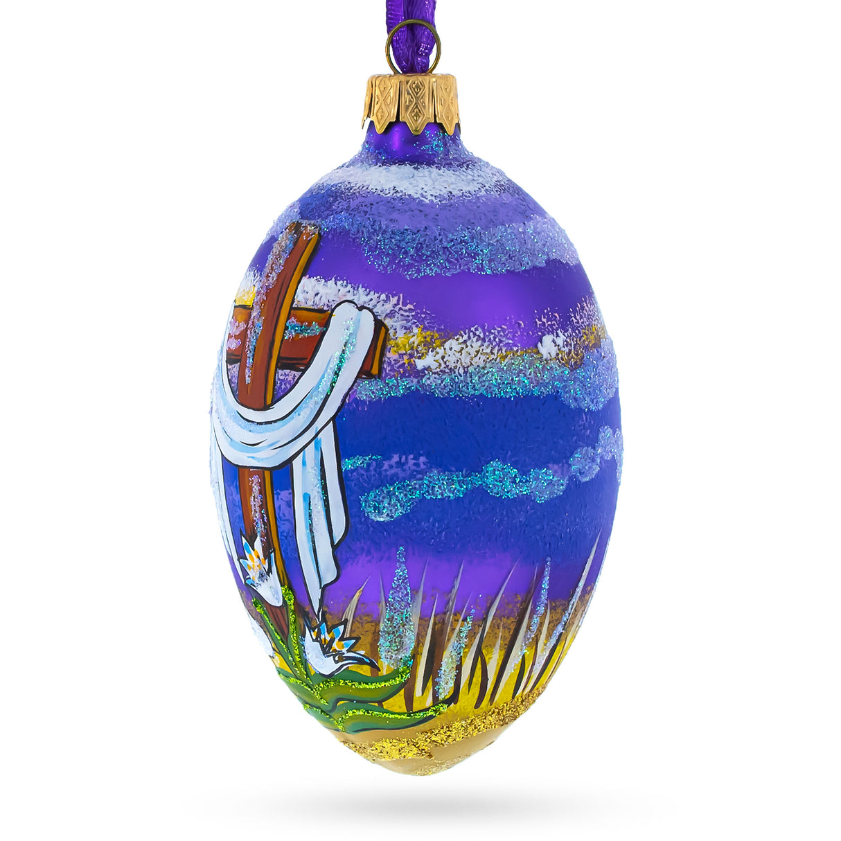 Buy Christmas Ornaments > Glass > Egg > Religious by BestPysanky Online Gift Ship