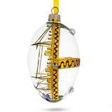1909 Standard Yacht Royal Glass Egg Ornament 4 Inches in White color Oval