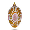 Glass 1914 Catherine the Great Royal Glass Egg Ornament 4 Inches in Gold color Oval