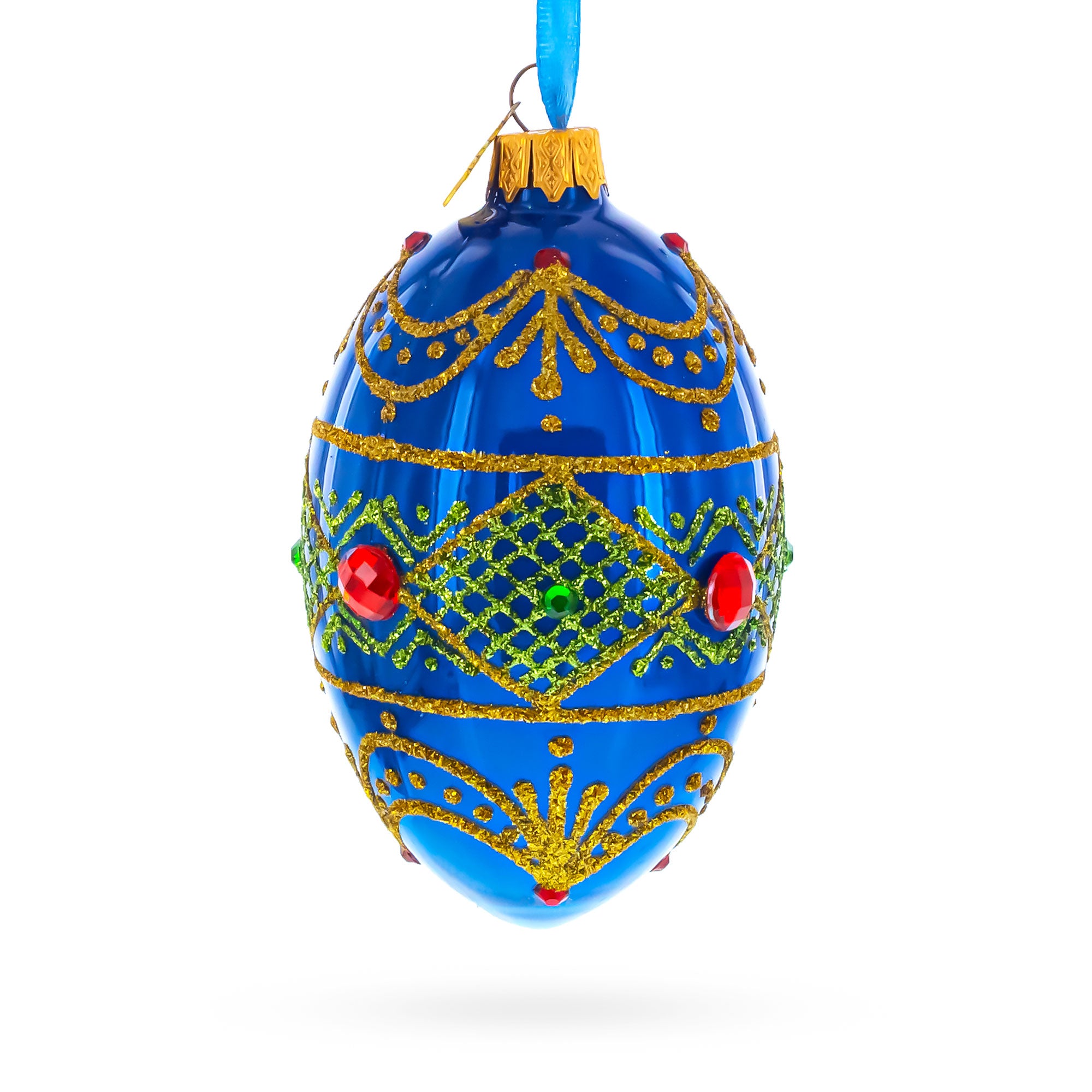 Buy Christmas Ornaments Glass Egg Geometrical by BestPysanky Online Gift Ship