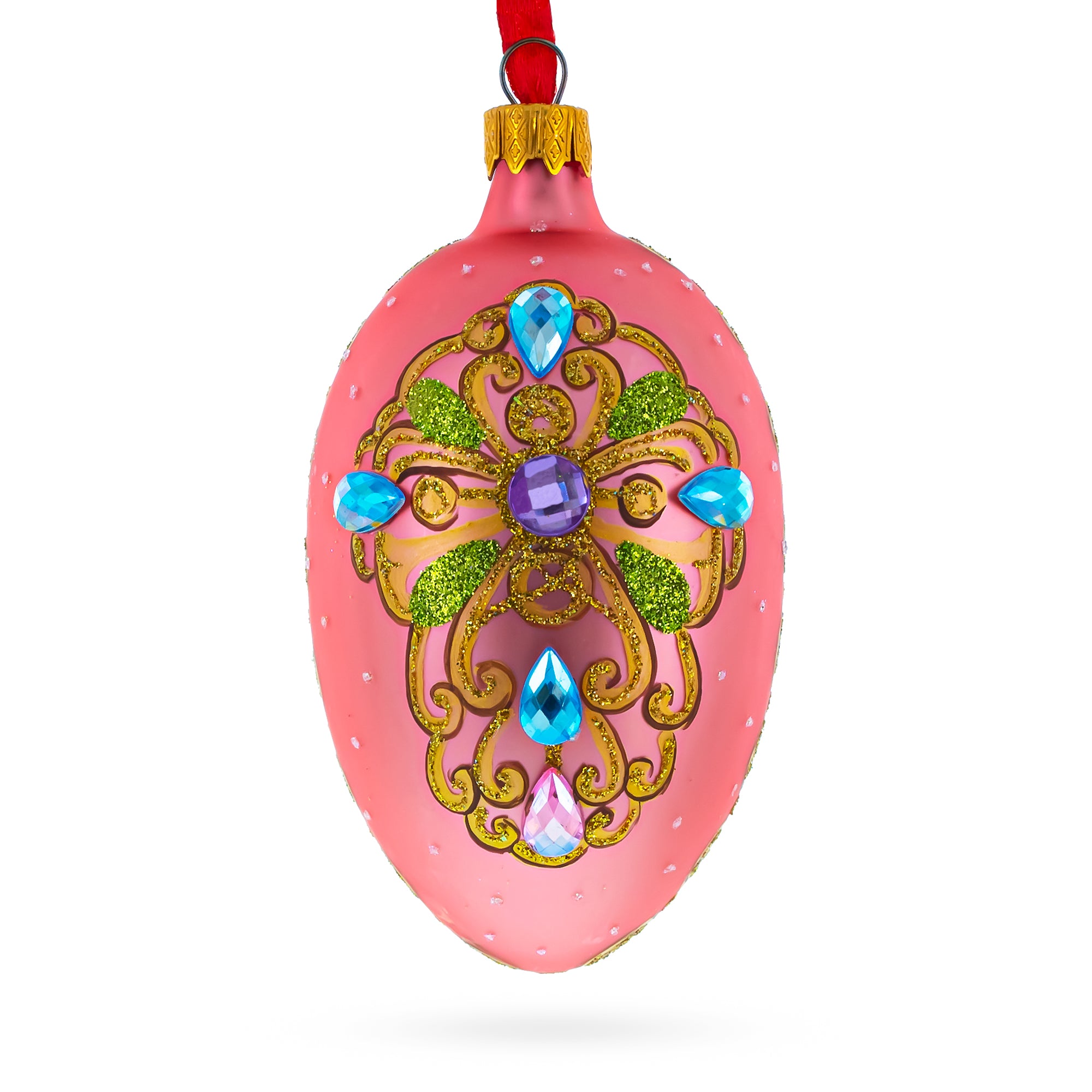 Buy Christmas Ornaments Glass Egg Glamour by BestPysanky Online Gift Ship