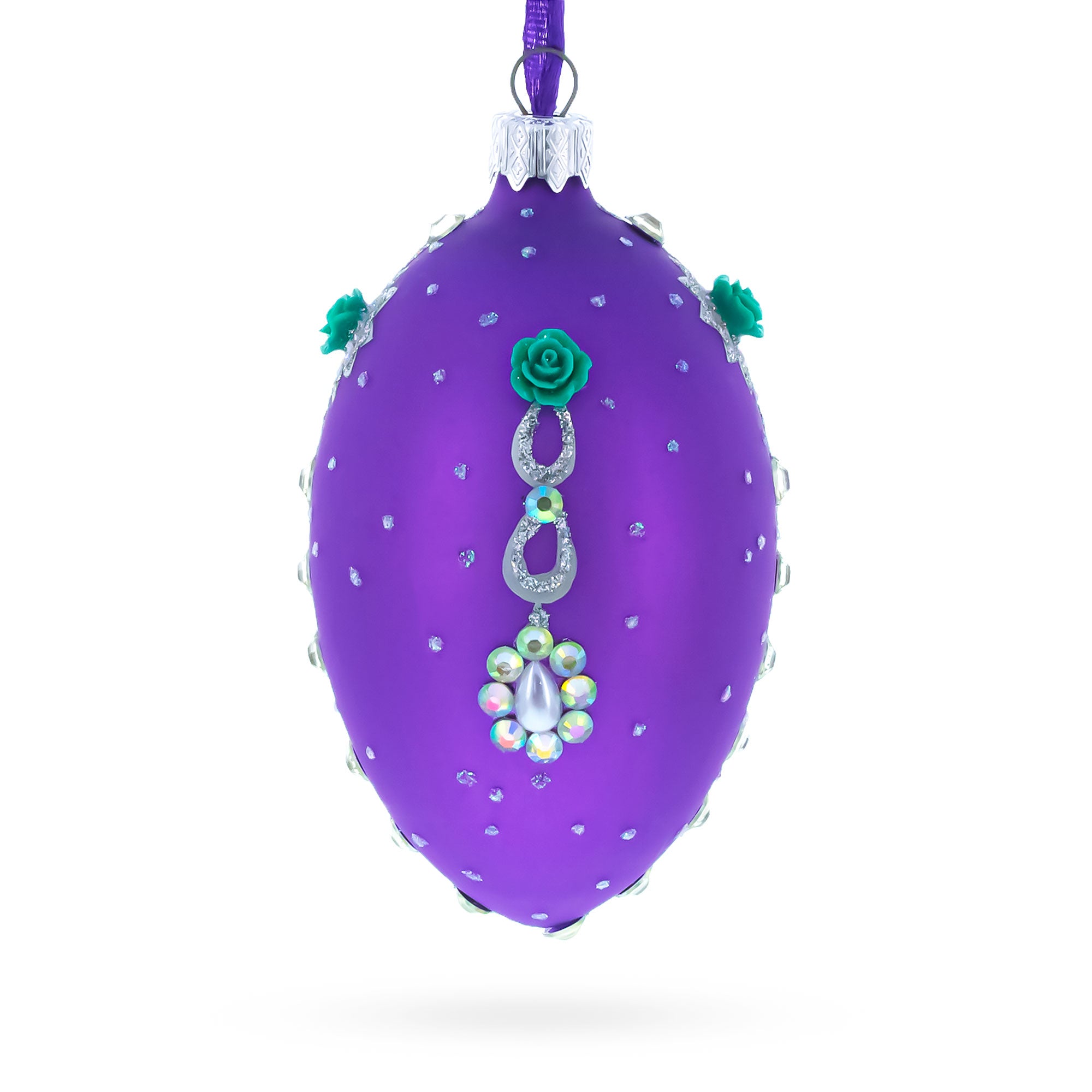 Buy Christmas Ornaments Glass Egg Glamour by BestPysanky Online Gift Ship