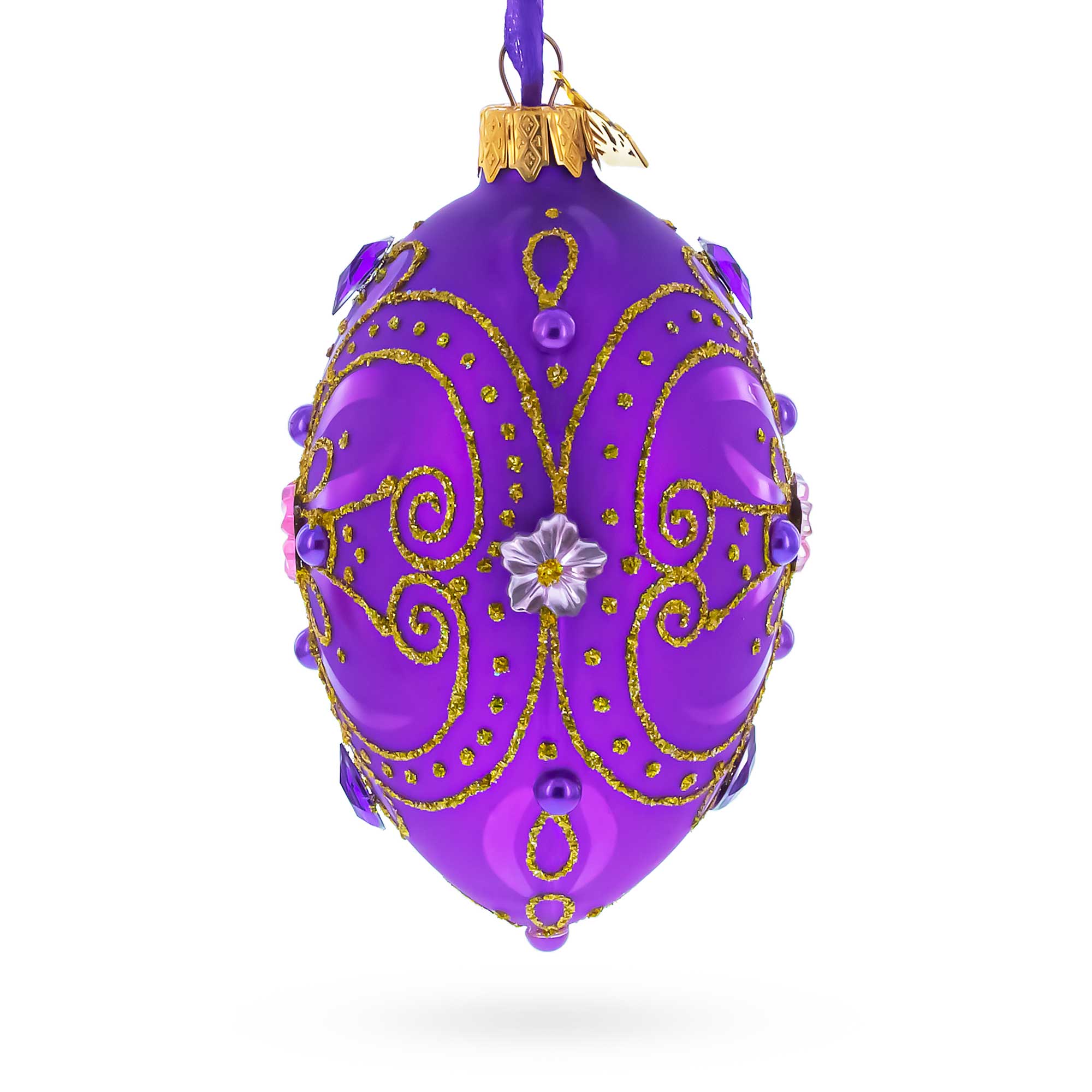 Buy Christmas Ornaments Glass Egg Glamour by BestPysanky Online Gift Ship