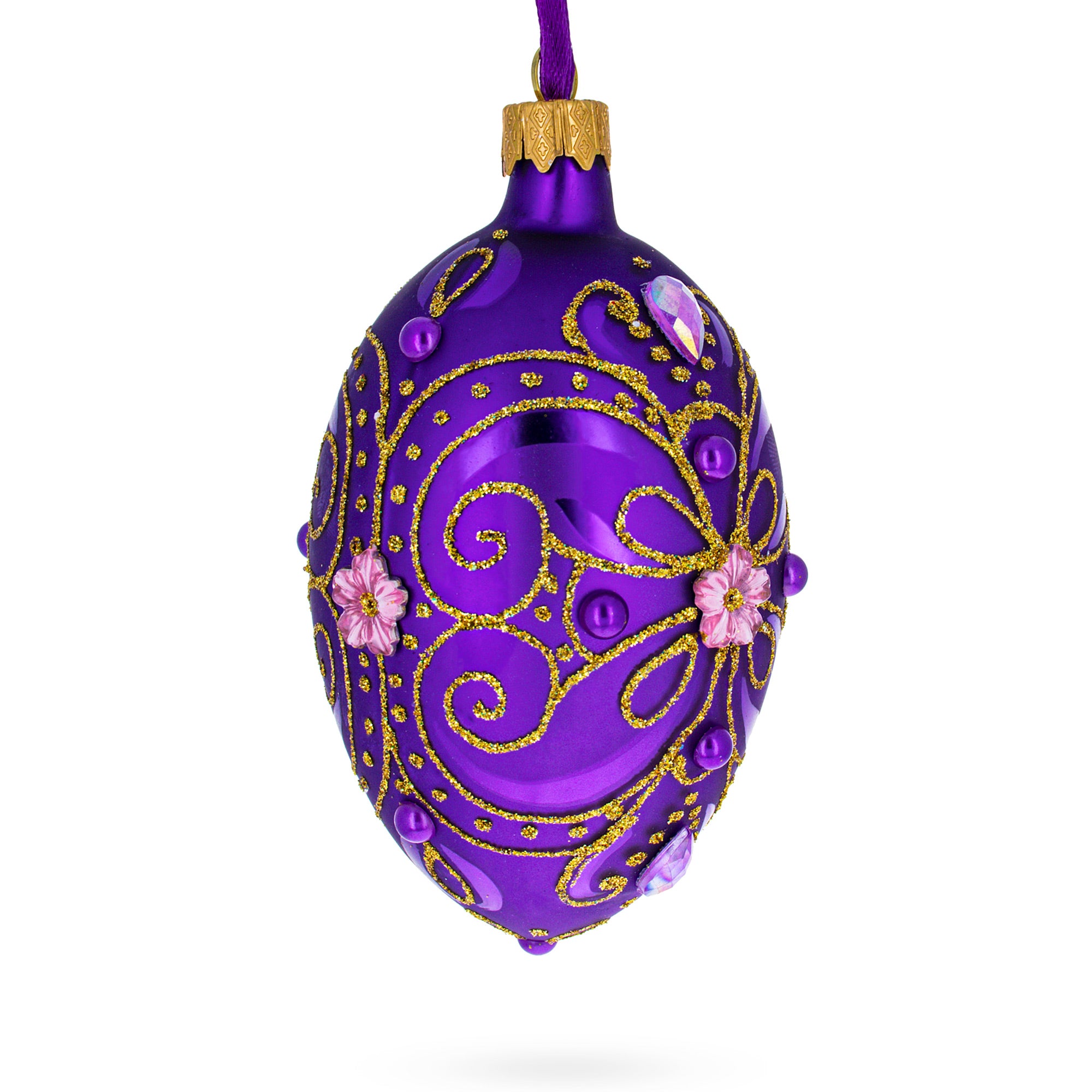 Buy Christmas Ornaments Glass Egg Glamour by BestPysanky Online Gift Ship
