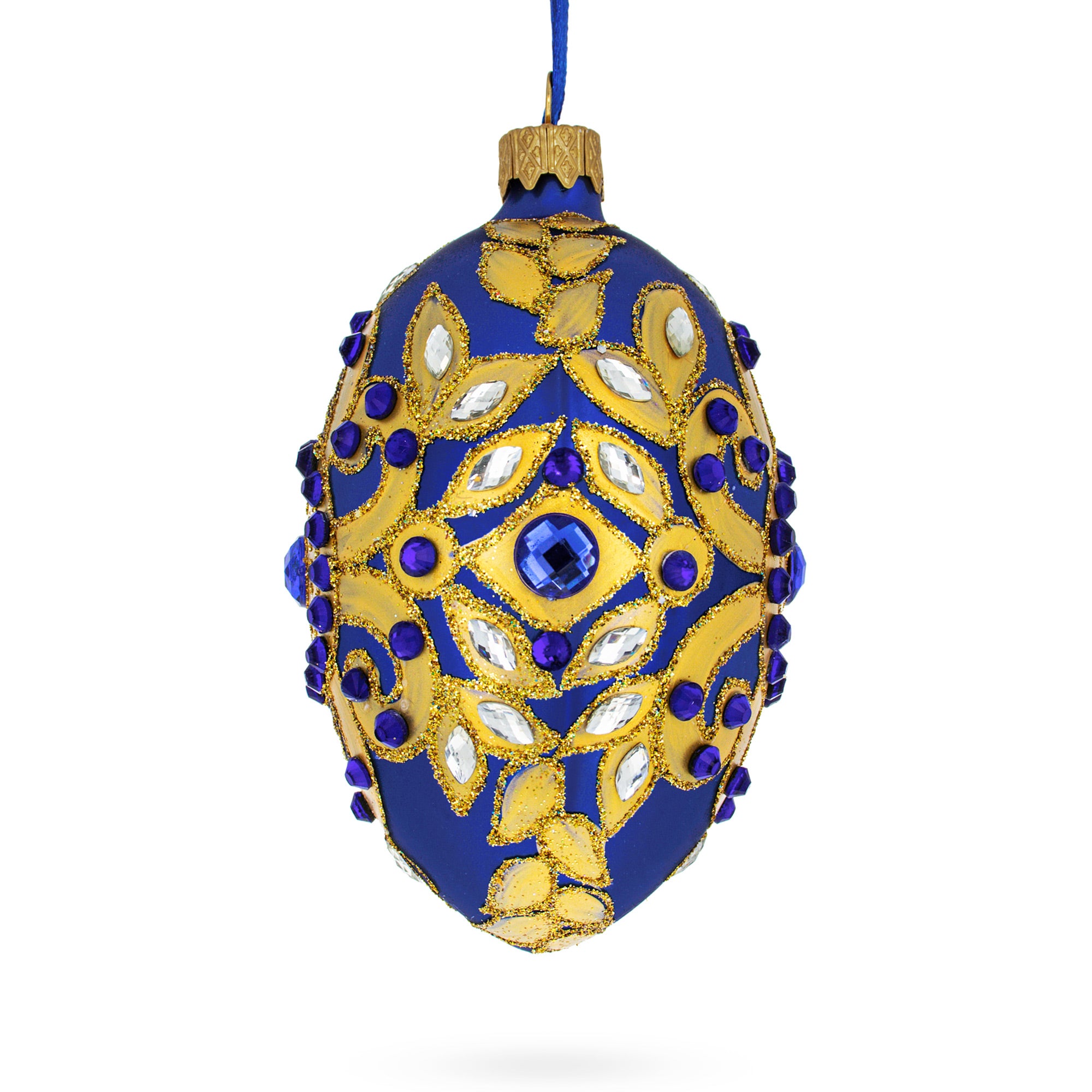 Buy Christmas Ornaments Glass Egg Glamour by BestPysanky Online Gift Ship
