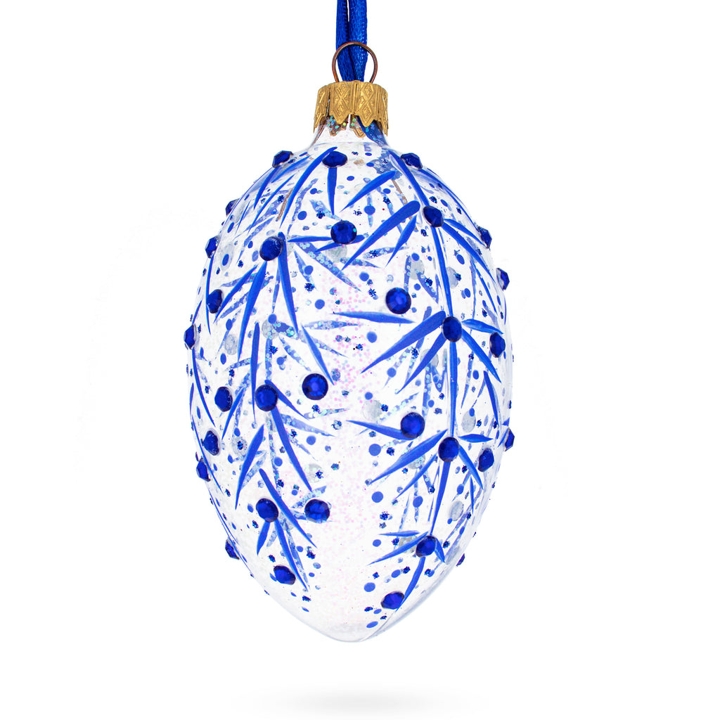 Buy Christmas Ornaments Glass Egg Glamour by BestPysanky Online Gift Ship