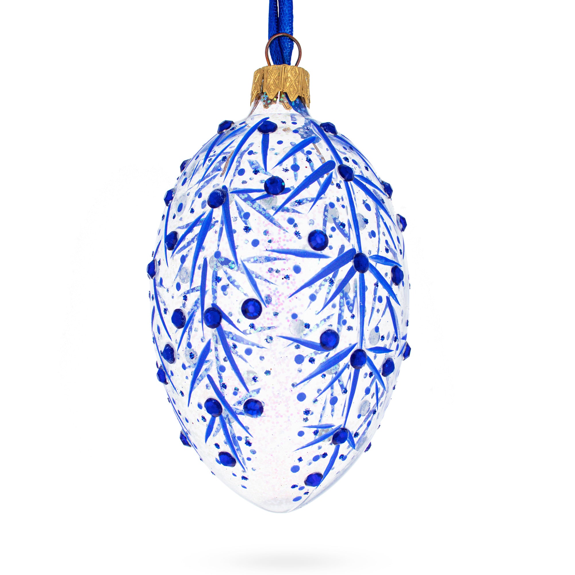 Buy Christmas Ornaments Glass Egg Glamour by BestPysanky Online Gift Ship