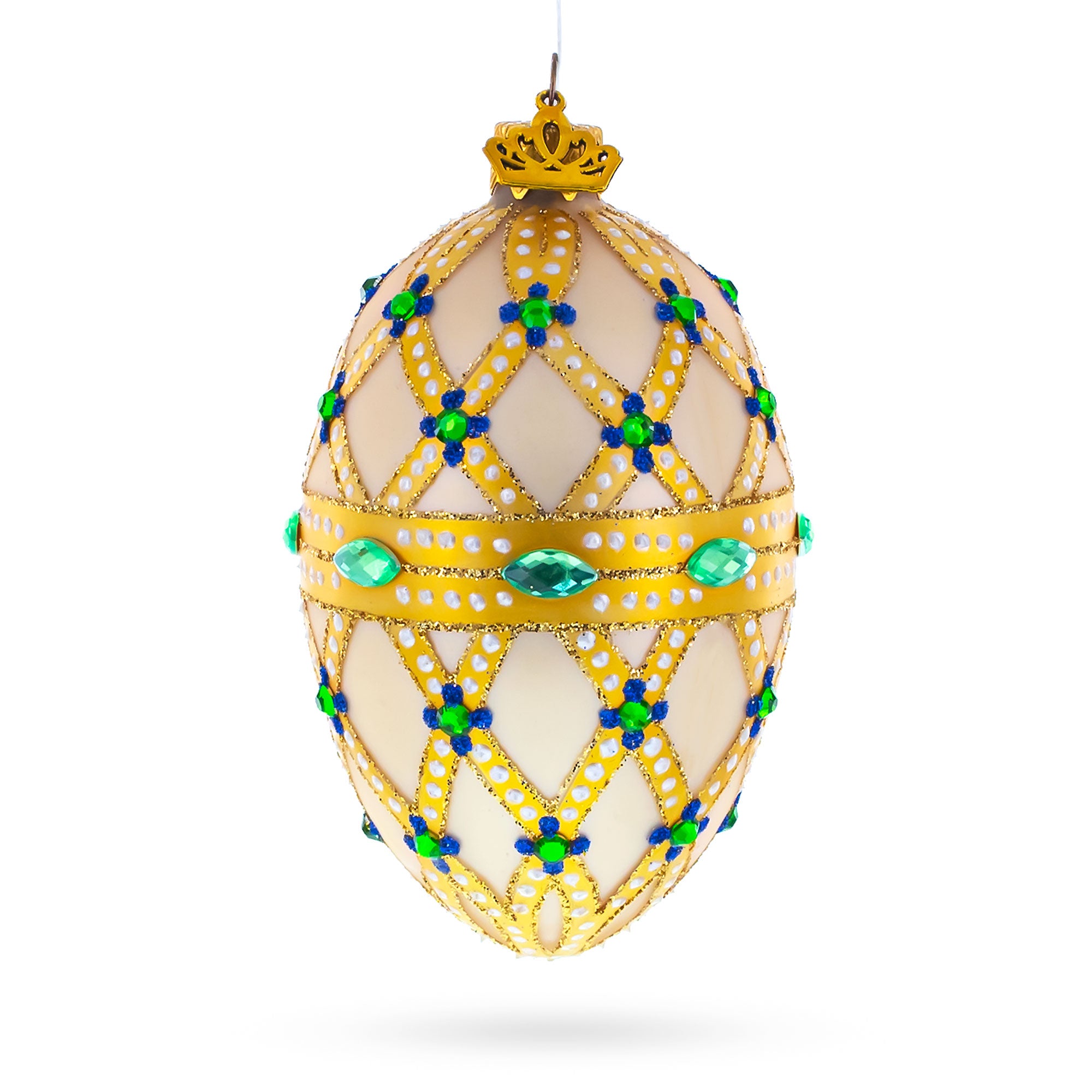 Buy Christmas Ornaments Glass Egg Glamour by BestPysanky Online Gift Ship