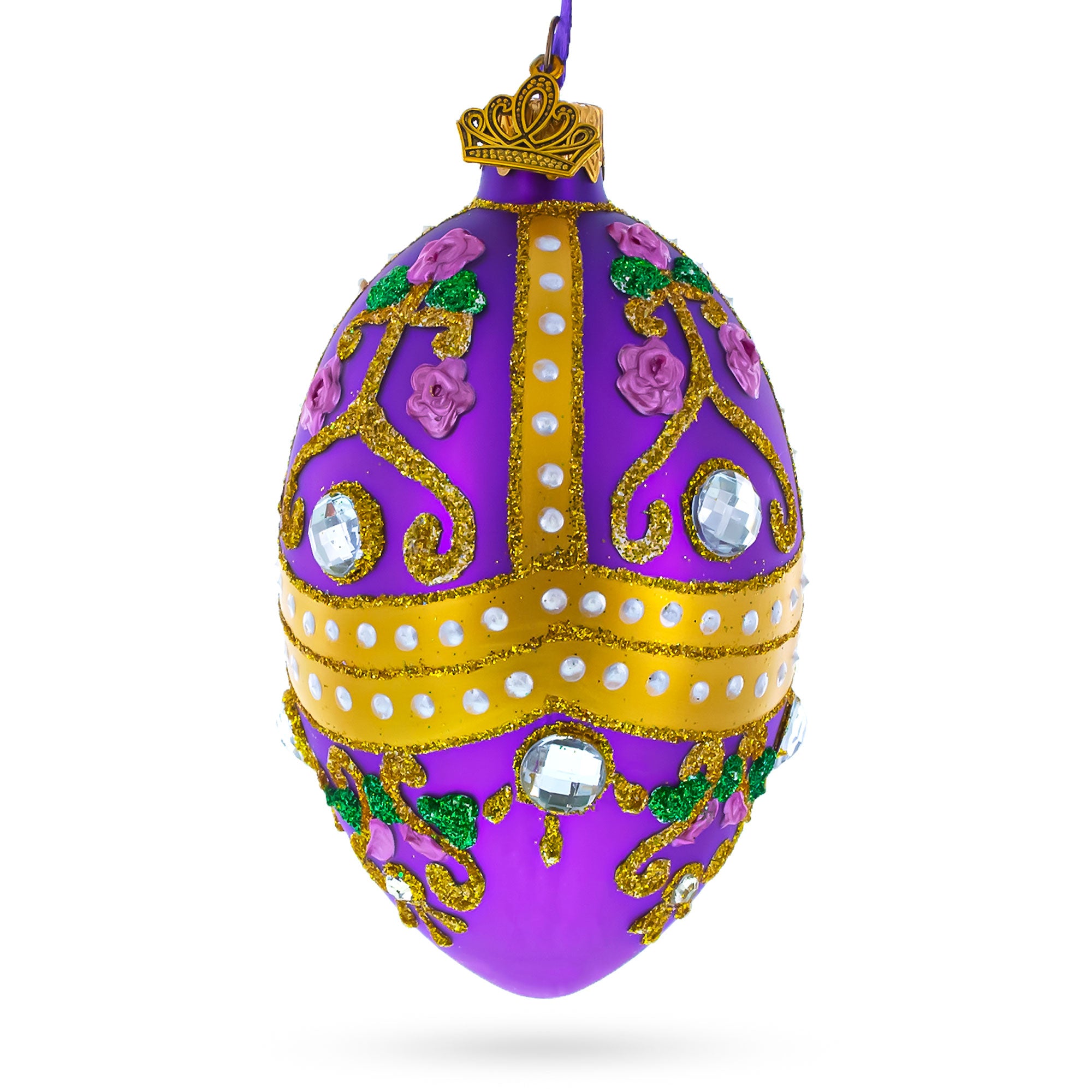 Buy Christmas Ornaments Glass Egg Glamour by BestPysanky Online Gift Ship