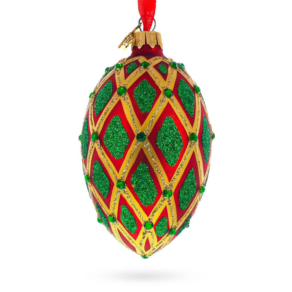 Buy Christmas Ornaments Glass Egg Glamour by BestPysanky Online Gift Ship