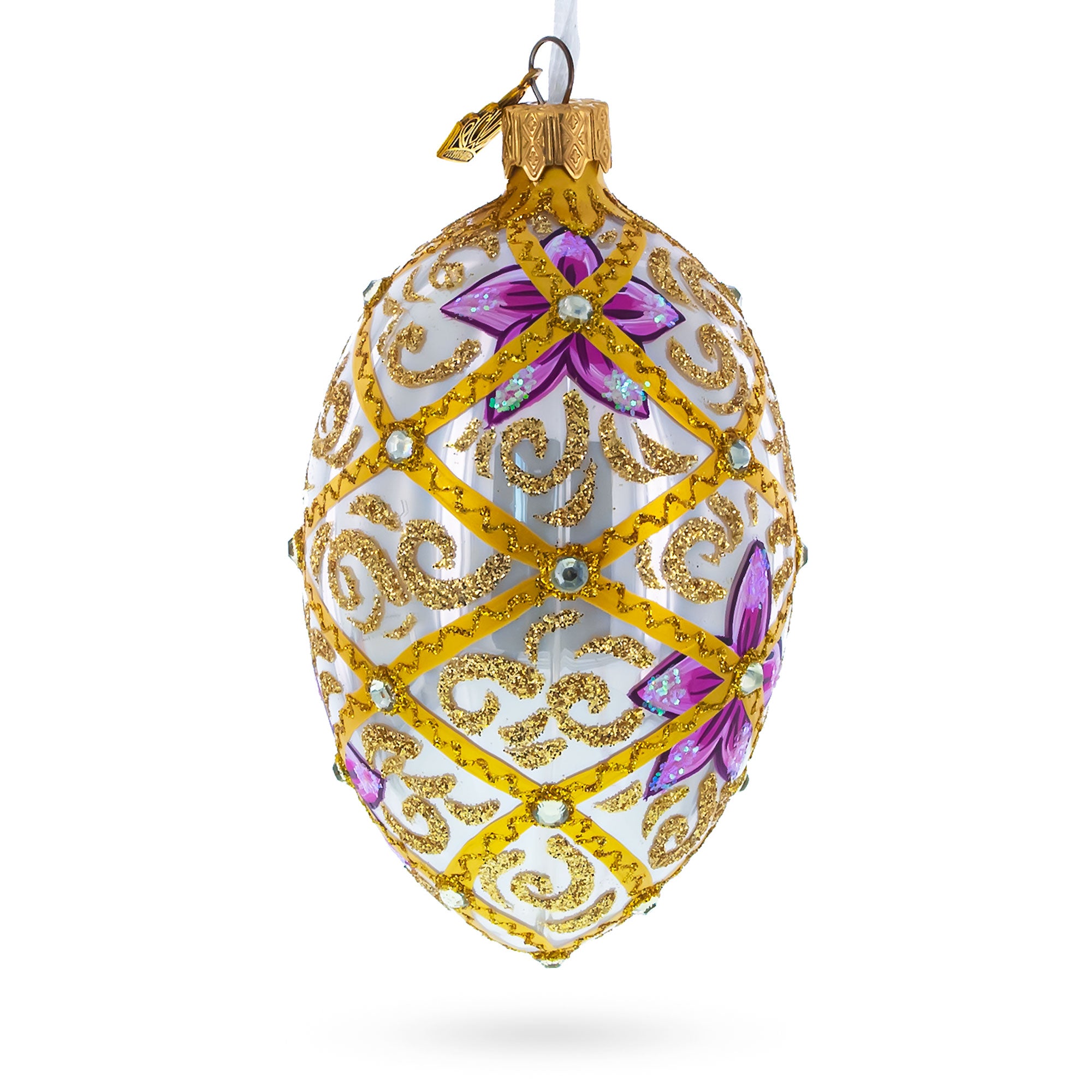 Buy Christmas Ornaments Glass Egg Glamour by BestPysanky Online Gift Ship