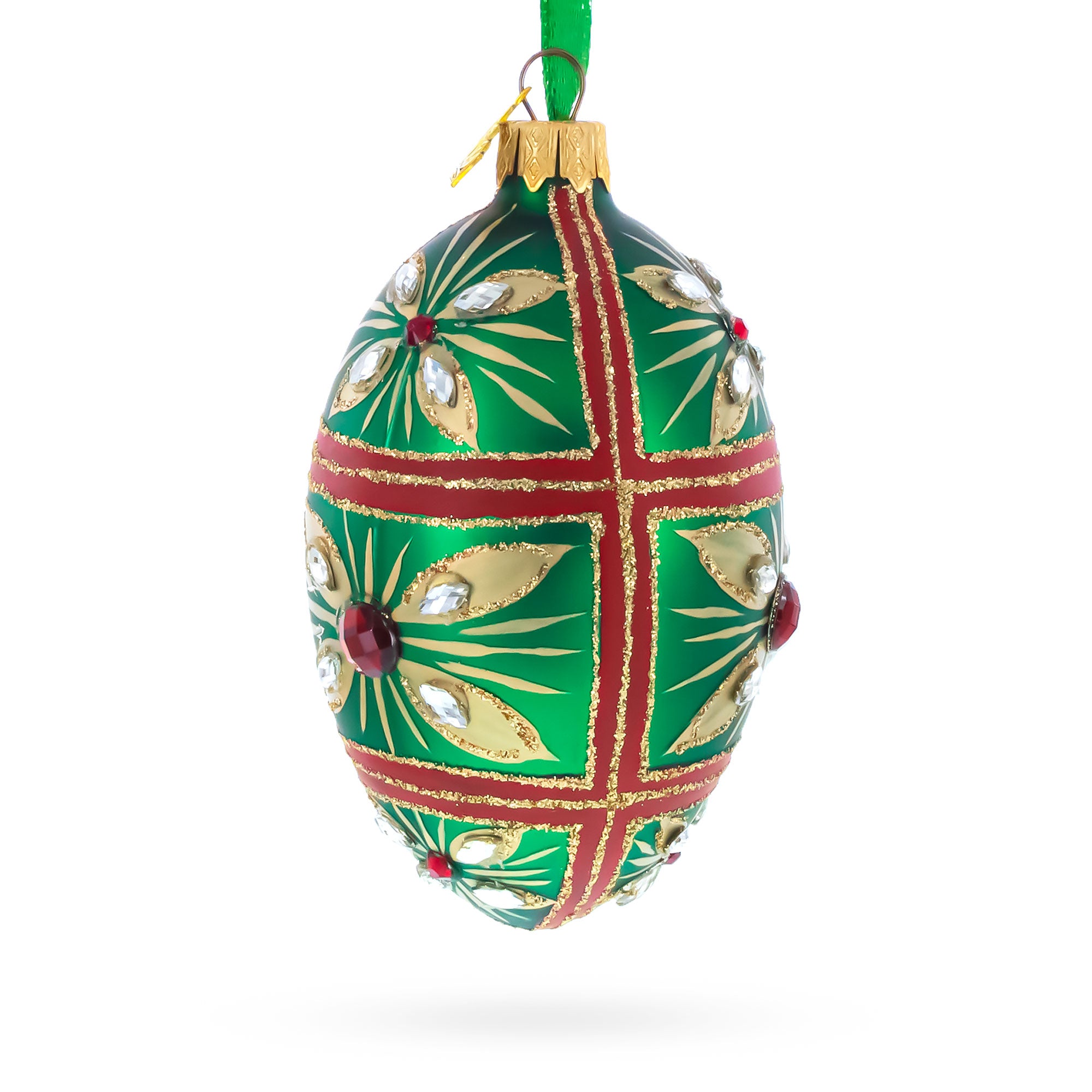 Buy Christmas Ornaments Glass Egg Geometrical by BestPysanky Online Gift Ship