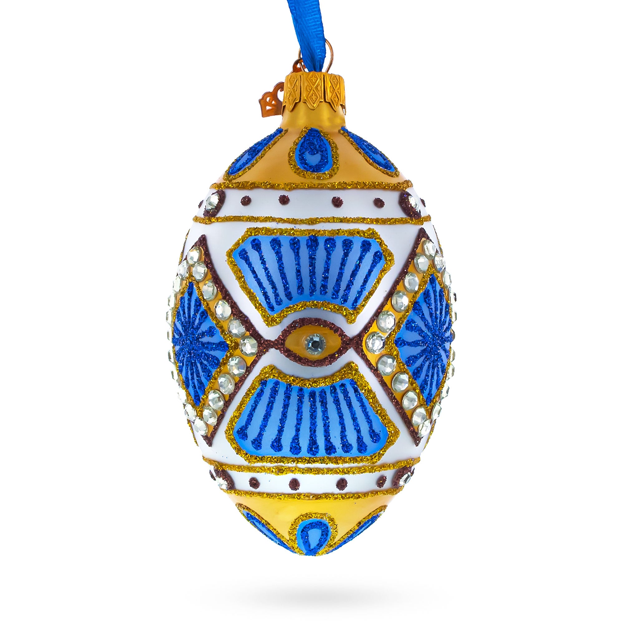 Buy Christmas Ornaments Glass Egg Geometrical by BestPysanky Online Gift Ship