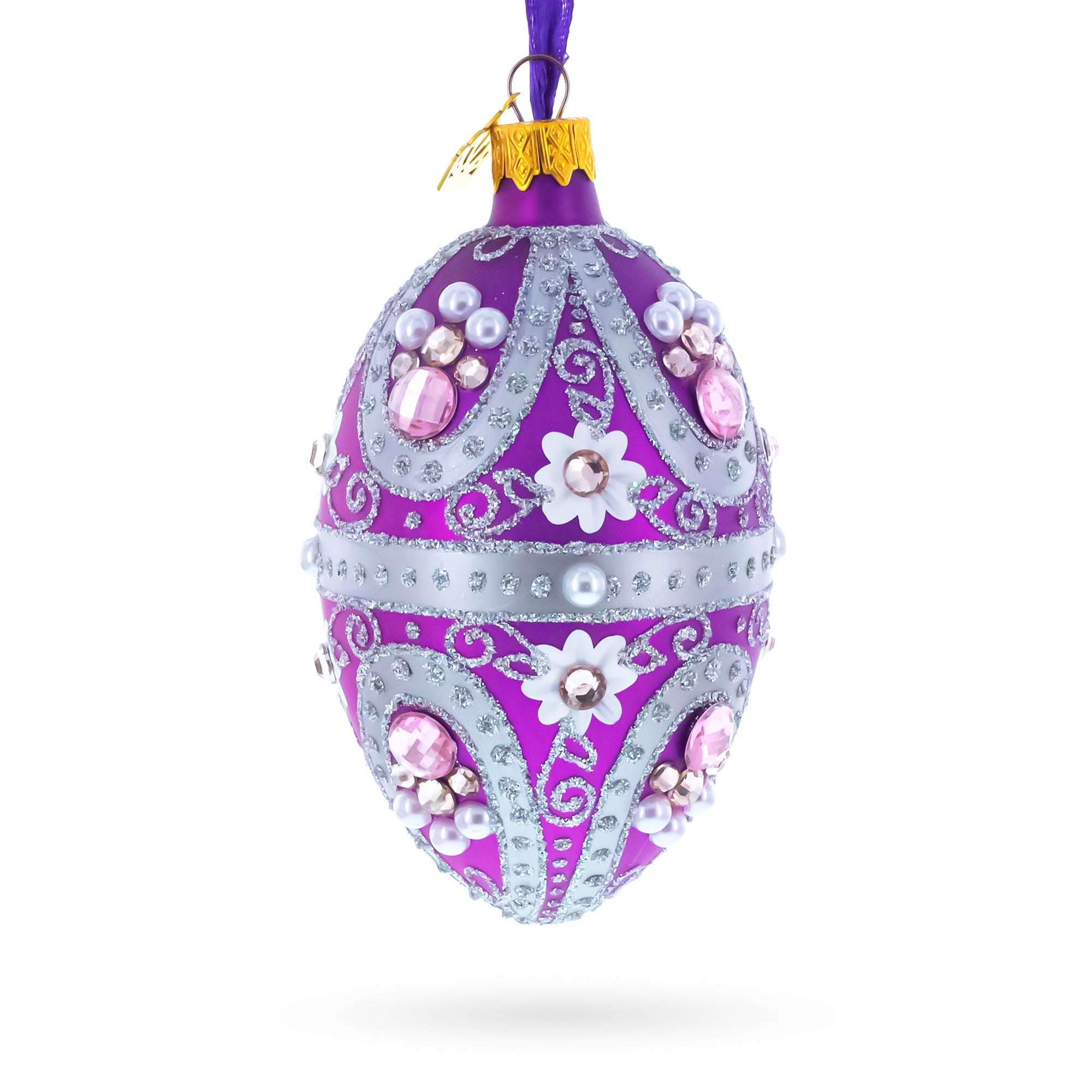 Buy Christmas Ornaments Glass Egg Glamour by BestPysanky Online Gift Ship