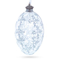 1913 Winter Royal Egg Glass Ornament 4 Inches in Clear color Oval