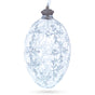 Glass 1913 Winter Royal Egg Glass Ornament 4 Inches in Clear color Oval