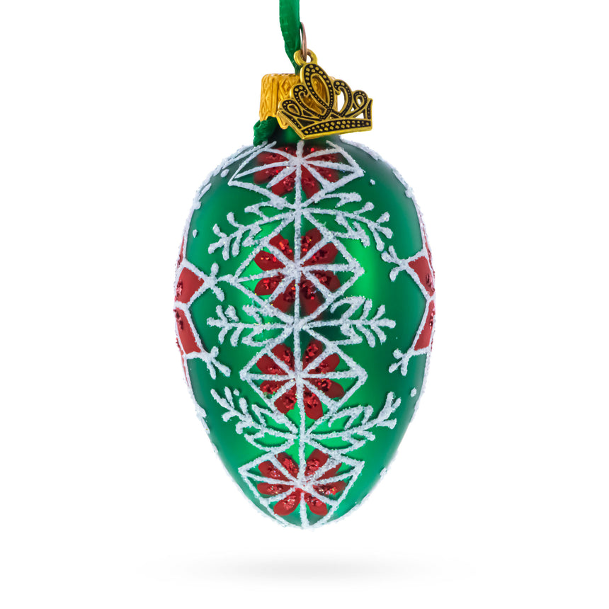 Buy Christmas Ornaments Glass Egg Geometrical by BestPysanky Online Gift Ship