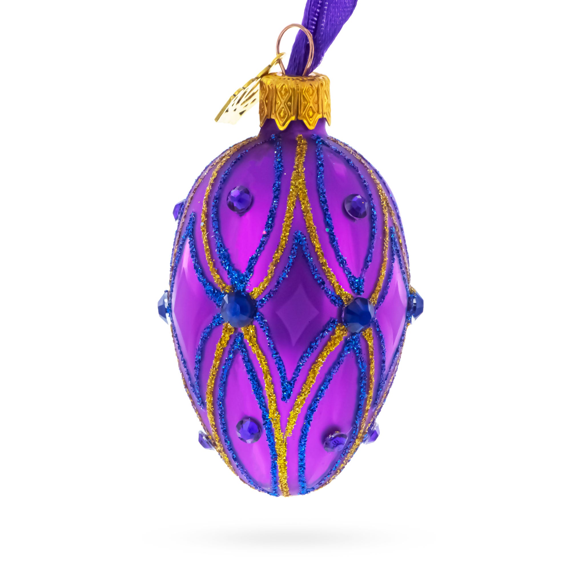 Buy Christmas Ornaments Glass Egg Glamour by BestPysanky Online Gift Ship