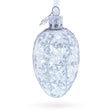 1913 Winter Mini Glass Egg Ornament 2.9 Inches in Clear color Oval