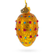 Royal Coronation Mini Glass Egg Ornament 2.9 Inches in Gold color Oval