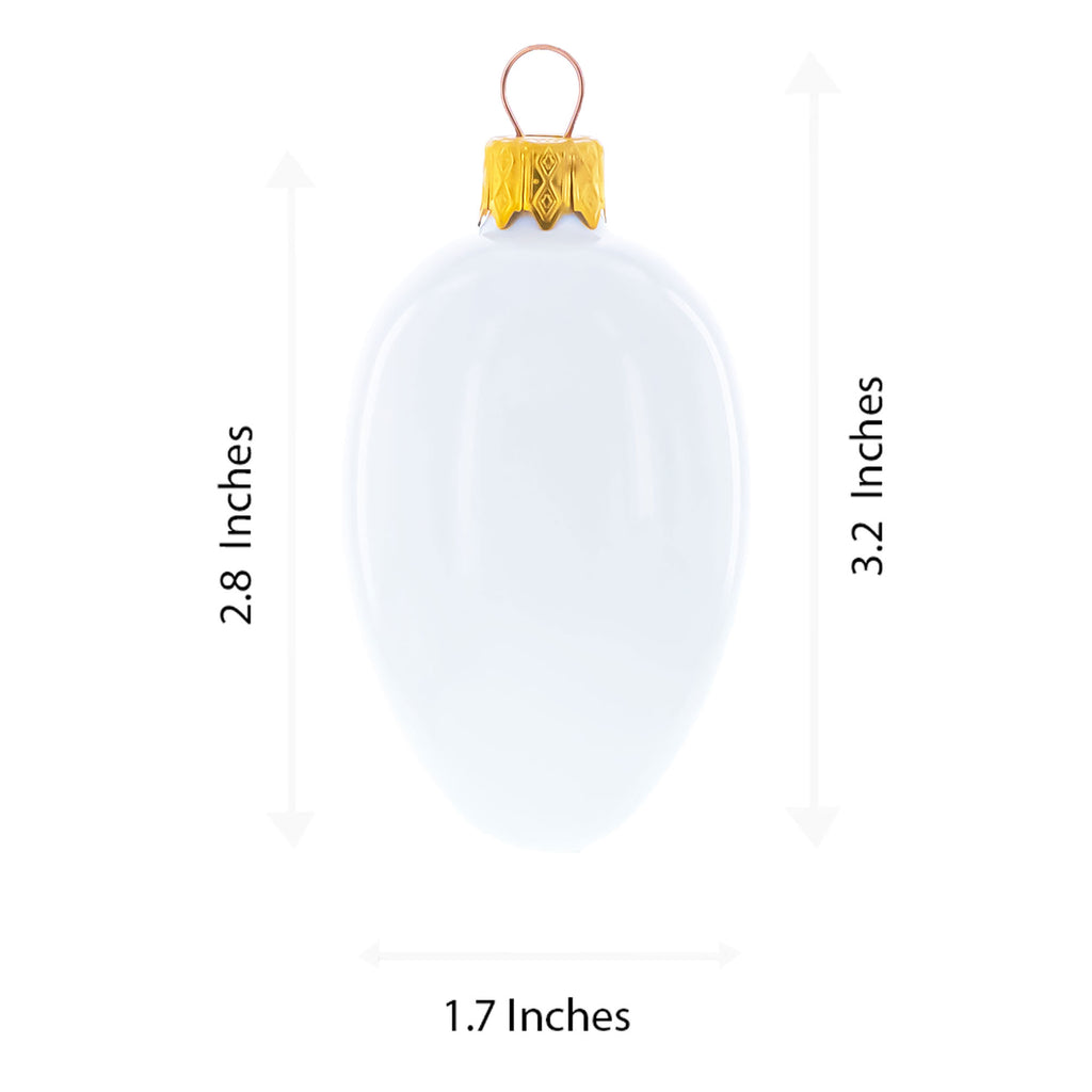 Ukrainian Purple Pysanka Mini Glass Egg Ornament 2.9 InchesUkraine , dimensions in inches: 2.9 x 1.65 x 1.65