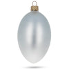 Buy Online Gift Shop Set of 6 White Matte Glass Egg Ornaments 4 Inches