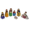 Resin Set of 9 Hand Painted Mini Nativity Scene Set Figurines in Multi color