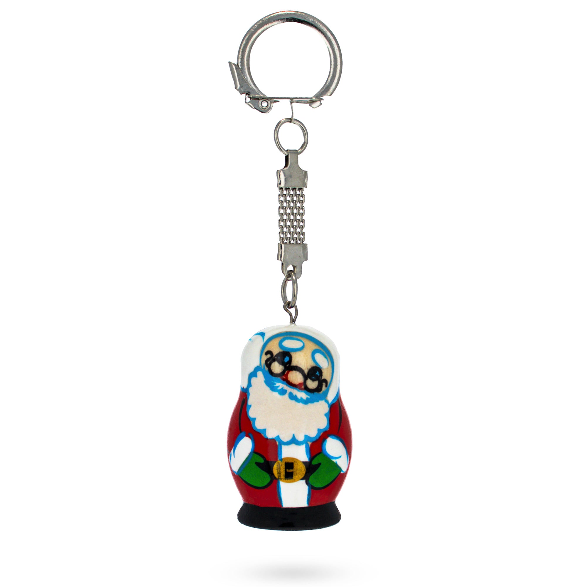 Santa Wooden Key Chain in Multi color