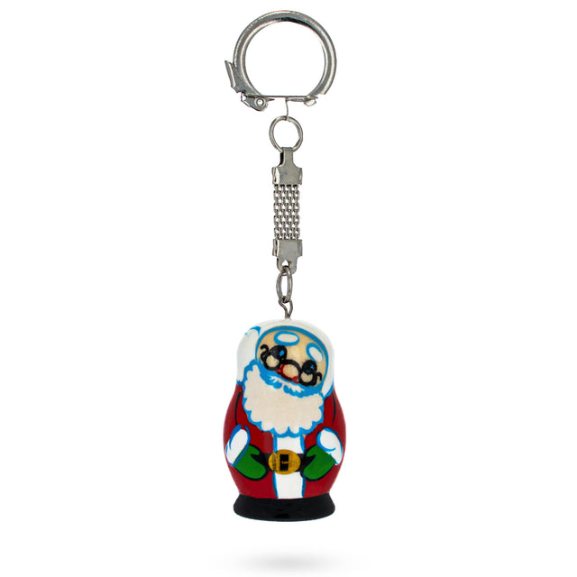 Santa Wooden Key Chain in  color