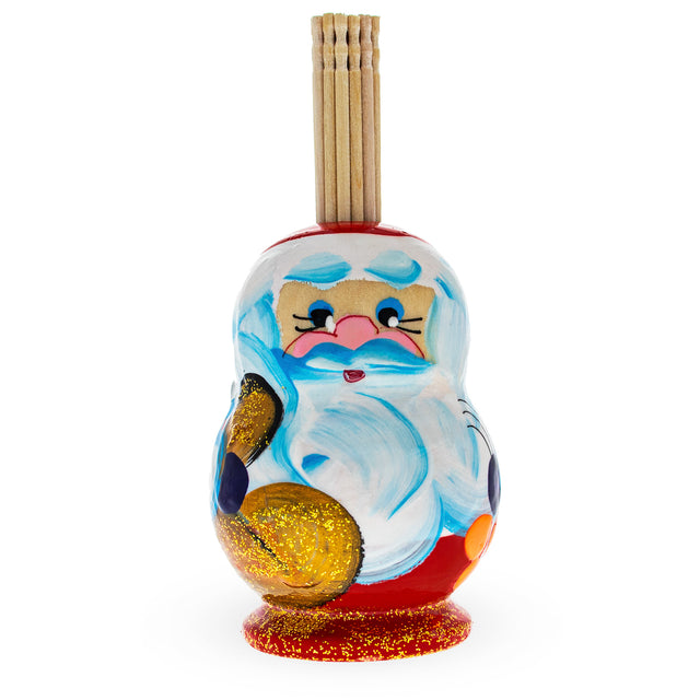 Santa Wooden Toothpick Holder in Red color