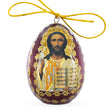 Jesus Christ Brown Wooden Easter Egg in Multi color,  shape