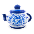 Blue Gel Painting Tea Pot Fridge Magnet in  color