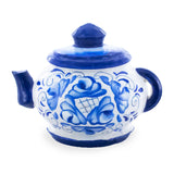 Blue Gel Painting Tea Pot Fridge Magnet in  color