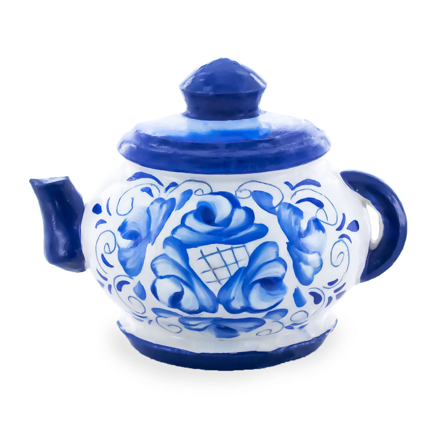 Blue Gel Painting Tea Pot Fridge Magnet in  color