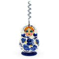 Blue Flowers  Wooden Bottle Opener in Blue color