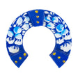 Blue with White Lucky Horseshoe Fridge Magnet in  color