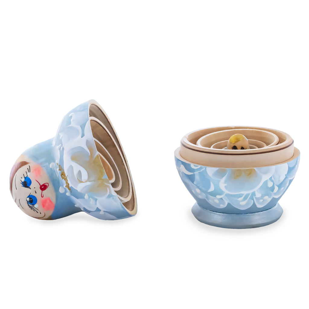 BestPysanky online gift shop sells stackable matryoshka stacking toy babushka Russian authentic for kids little Christmas nested matreshka wood hand painted collectible figurine figure statuette