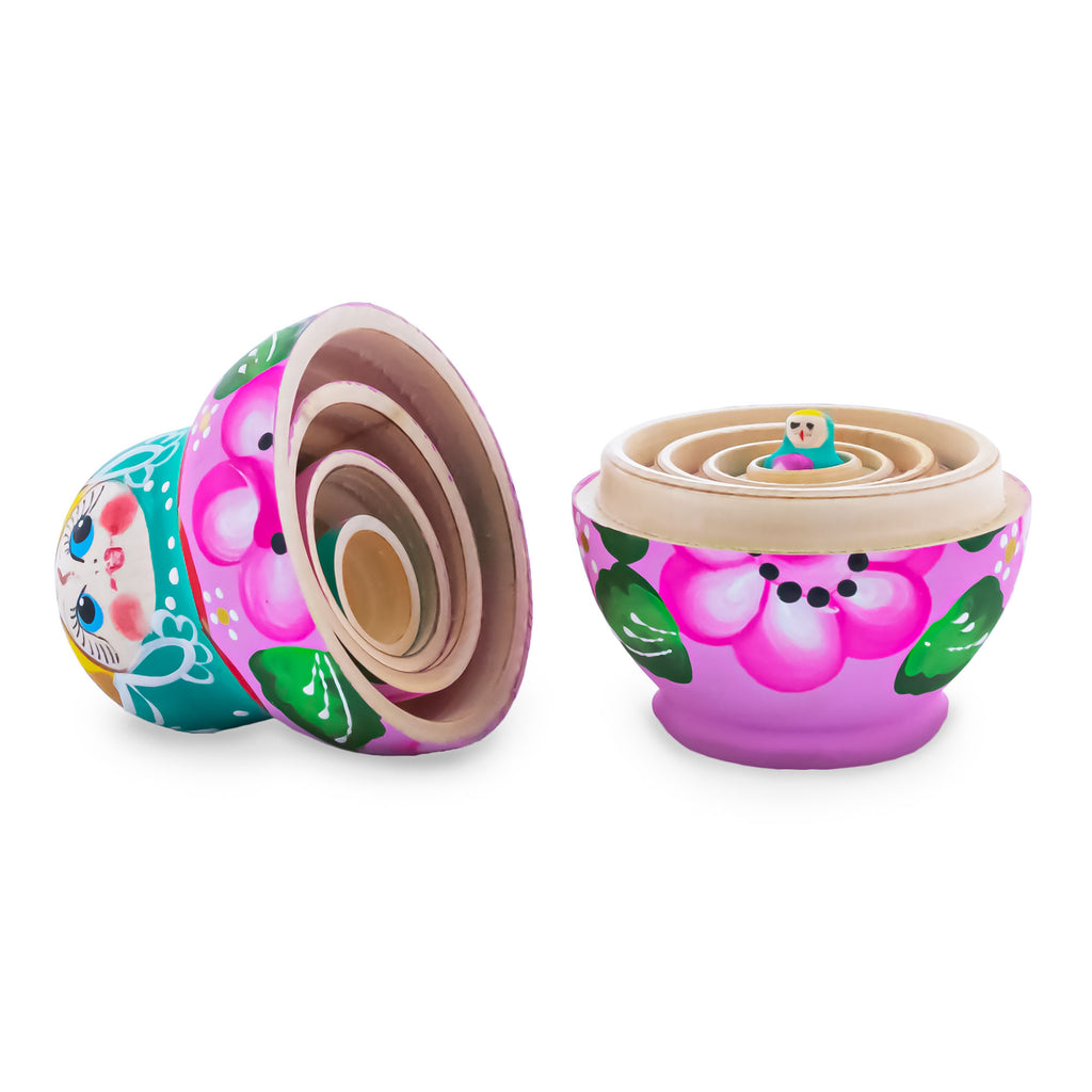 BestPysanky online gift shop sells stackable matryoshka stacking toy babushka Russian authentic for kids little Christmas nested matreshka wood hand painted collectible figurine figure statuette