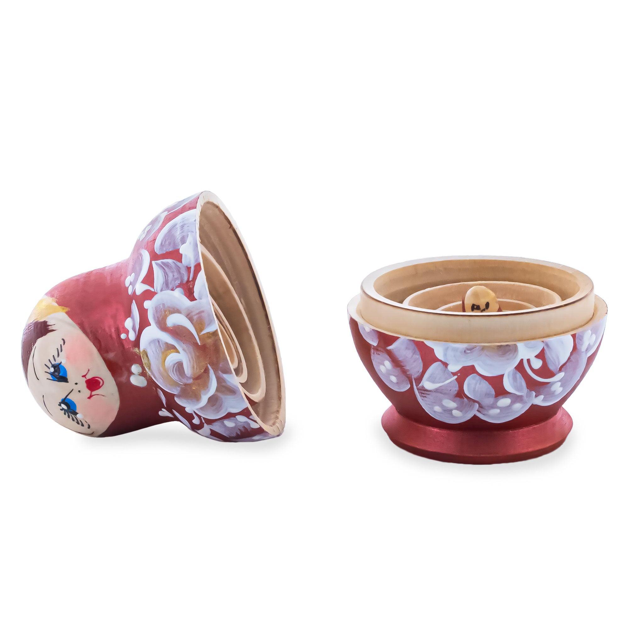 BestPysanky online gift shop sells stackable matryoshka stacking toy babushka Russian authentic for kids little Christmas nested matreshka wood hand painted collectible figurine figure statuette