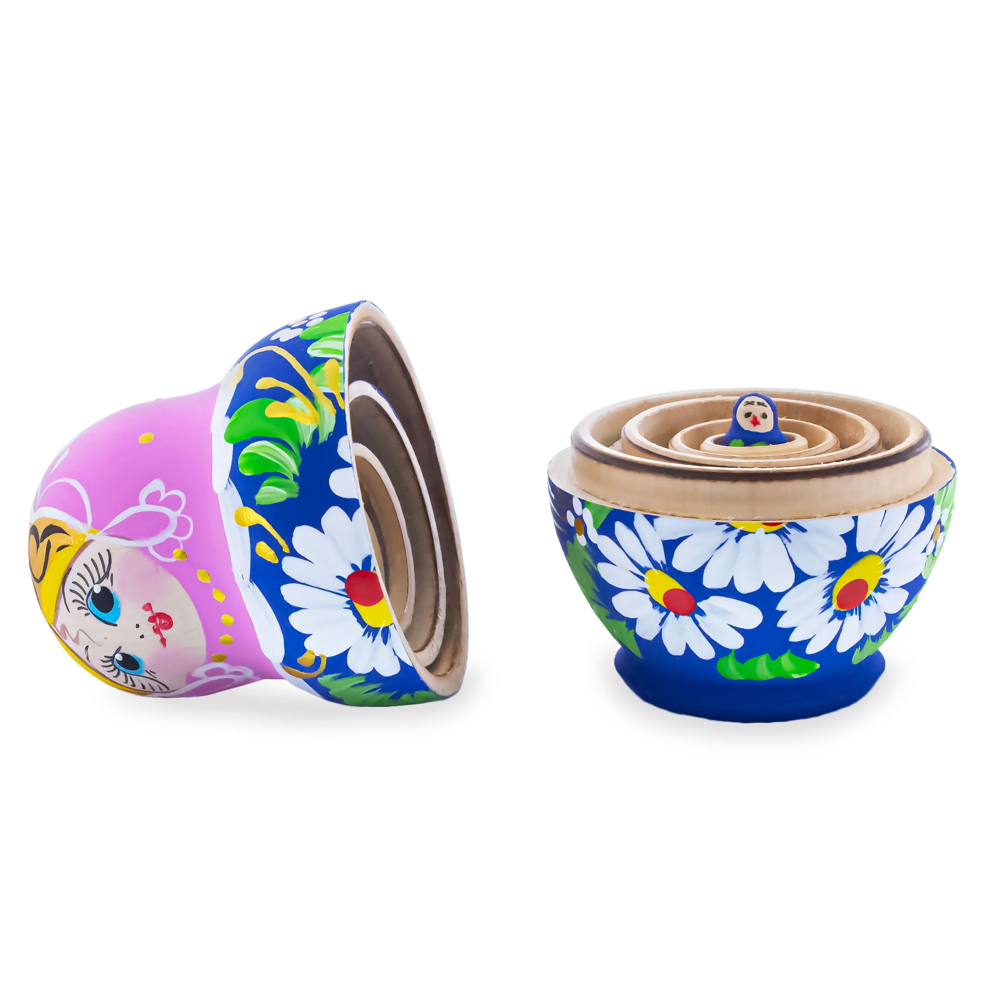 BestPysanky online gift shop sells stackable matryoshka stacking toy babushka Russian authentic for kids little Christmas nested matreshka wood hand painted collectible figurine figure statuette