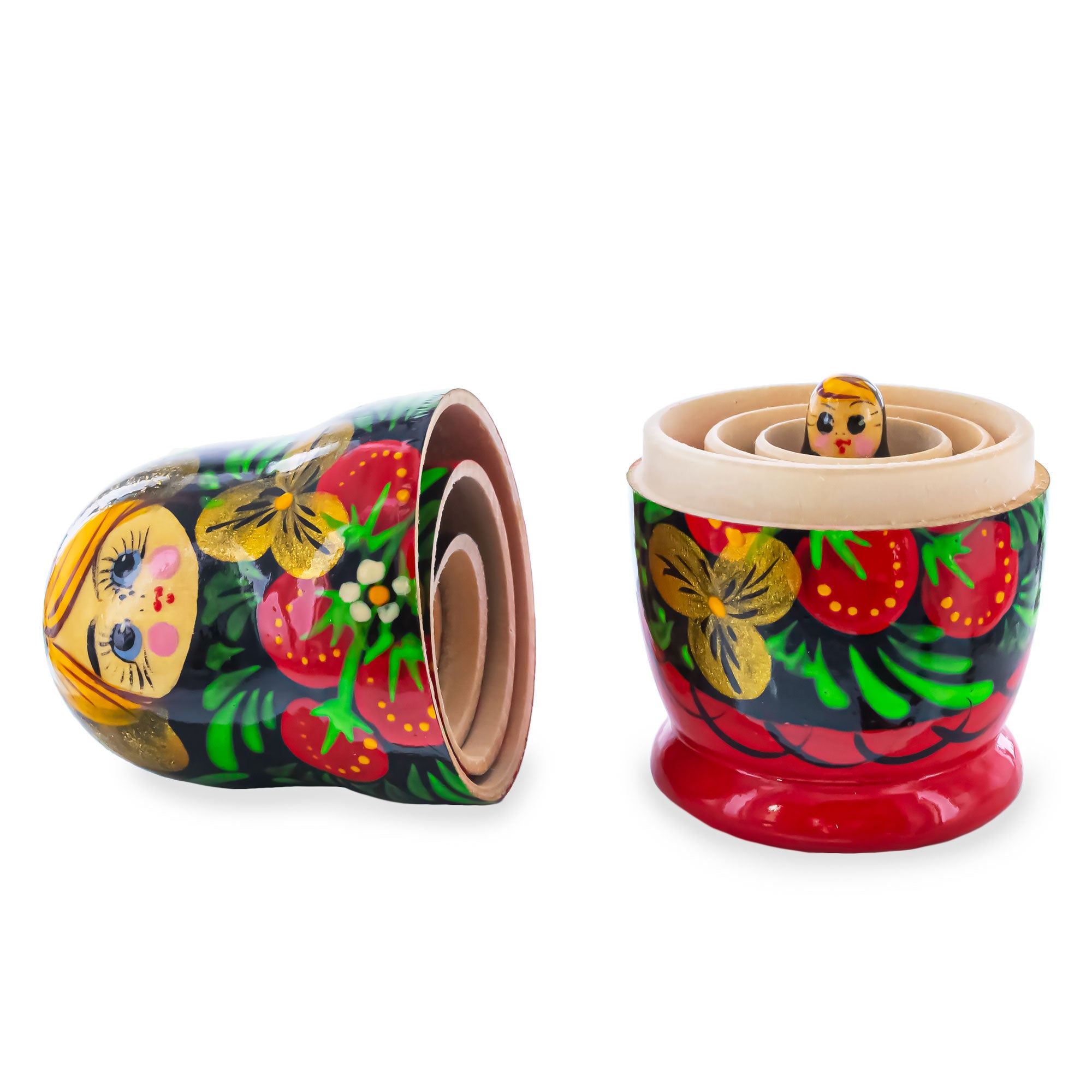 BestPysanky online gift shop sells stackable matryoshka stacking toy babushka Russian authentic for kids little Christmas nested matreshka wood hand painted collectible figurine figure statuette